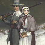 Priscilla Alden historical character illustration