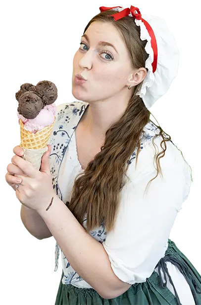 Colonial-inspired ice cream shop serving premium scoops.