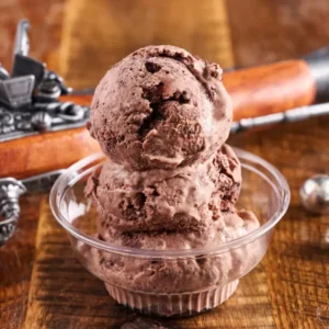 One scoop of premium handcrafted choco ice cream