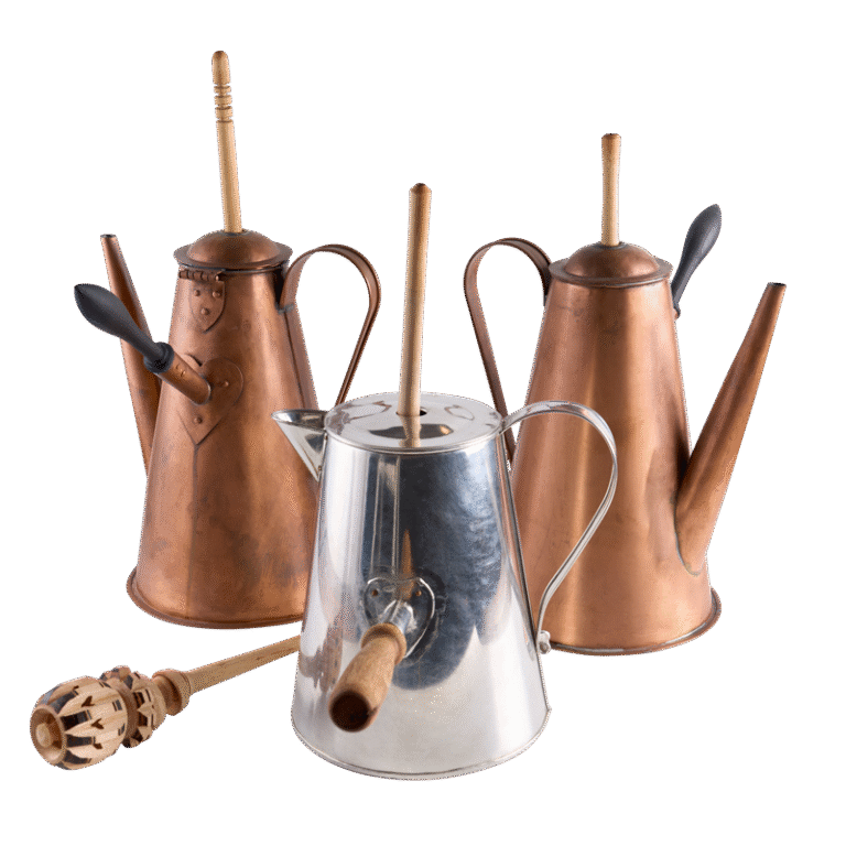 Brooker's Founding Flavors Ice Cream's Traditional metal butter churns