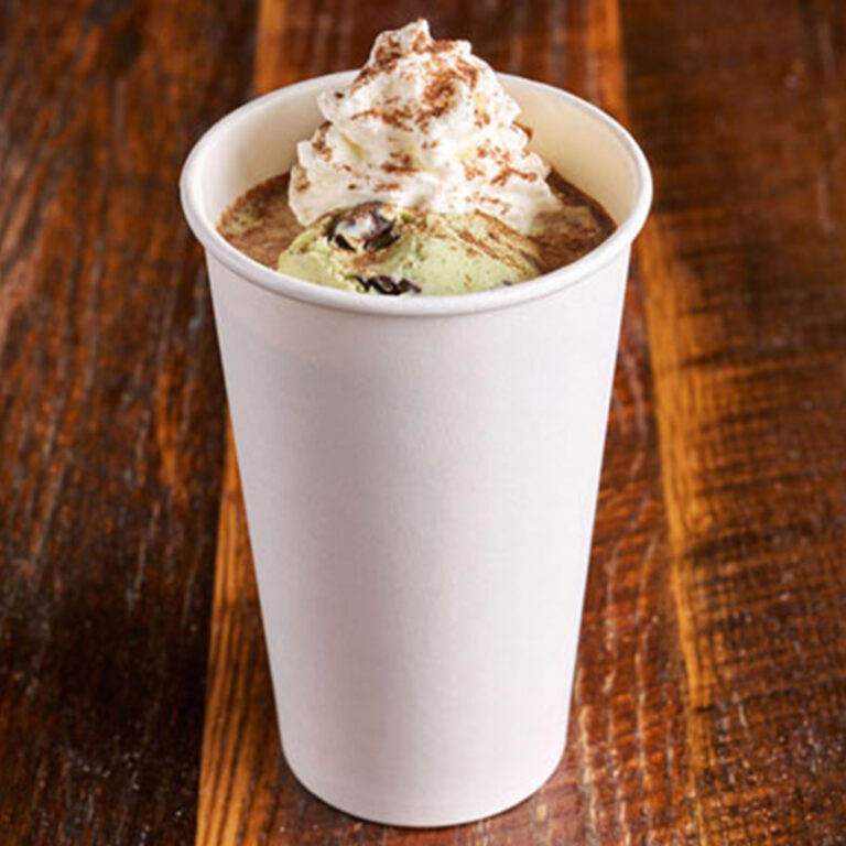 Rich and creamy chocolate drink served at Brooker's Founding Flavors Ice Cream.
