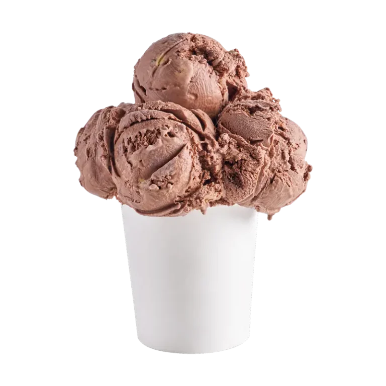 Salted milk chocolate ice cream with chunks of chocolate chip cookie dough and chocolate, chocolate chip cookie dough