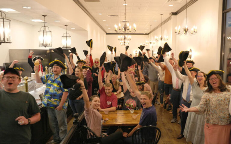 Brooker's Founding Flavors Ice Cream crowd scene during busy day