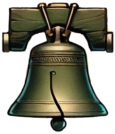Liberty Bell graphic symbolizing Brooker's Founding Flavors Ice Cream